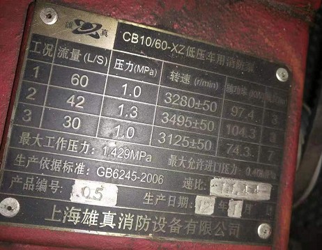 上海雄真消防泵图片