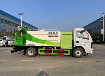 电动洒水车图片_东风凯普特5吨纯电动抑尘车